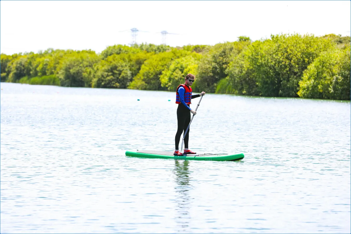 Kajak oder SUP Tour auf dem Wasser durch Saarbrücken